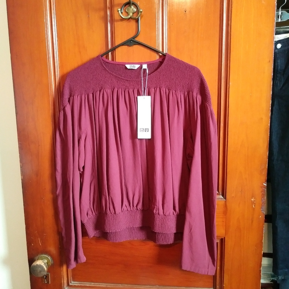 NWT Uniqlo U Rayon Tencel Blouse - Picture 2 of 8